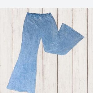 Chic Blue Flare Pants for Women